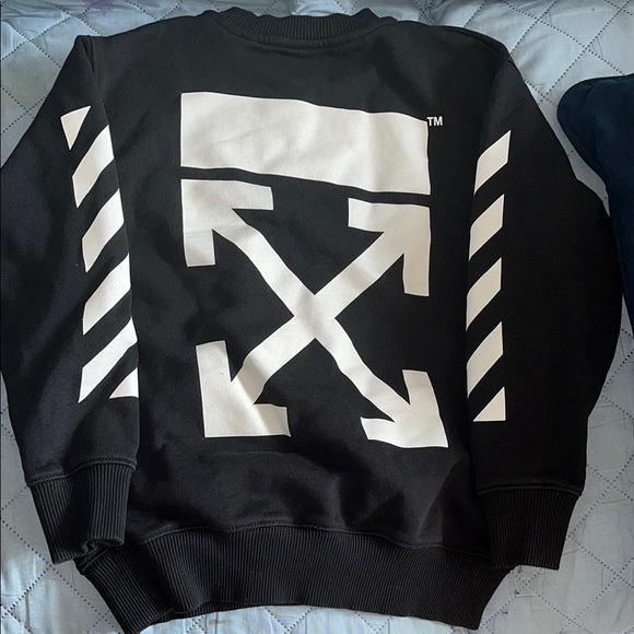 Off White Childrens Boys Sweater In Blue